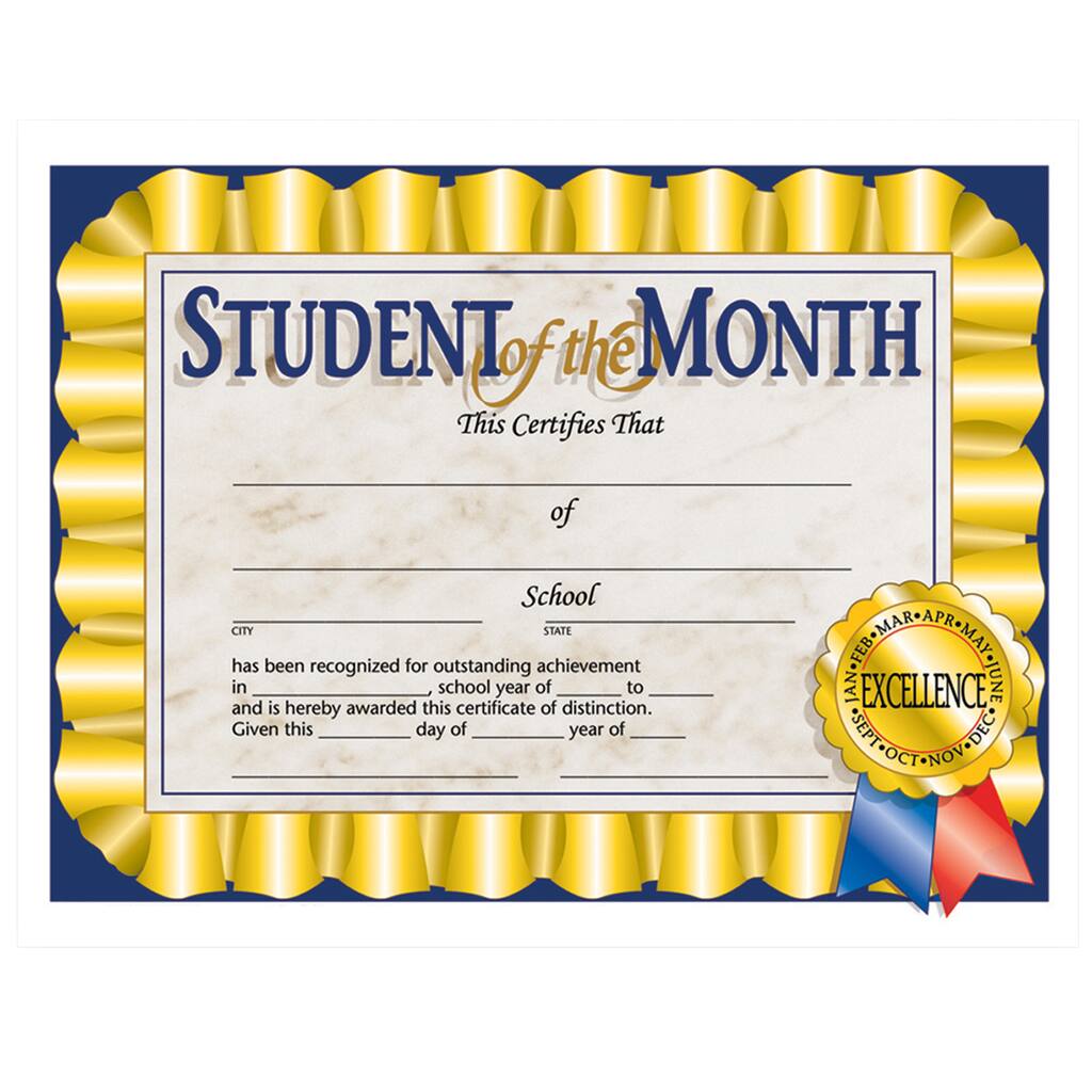 Flipside Products 22.22” x 22” Student of the Month Certificate, 22 Pack Bundle With Regard To Teacher Of The Month Certificate Template Flipside Products 22.22” x 22” Student of the Month Certificate, 22 Pack Bundle With Regard To Teacher Of The Month Certificate Template